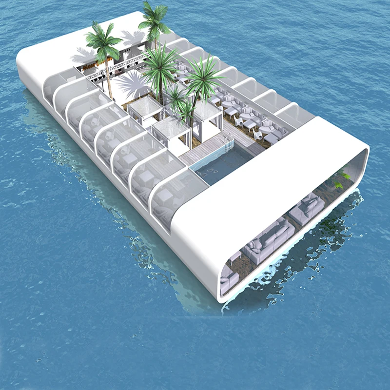 Luxury Water Floating Bar Floating Platform Floating Restaurant Bar