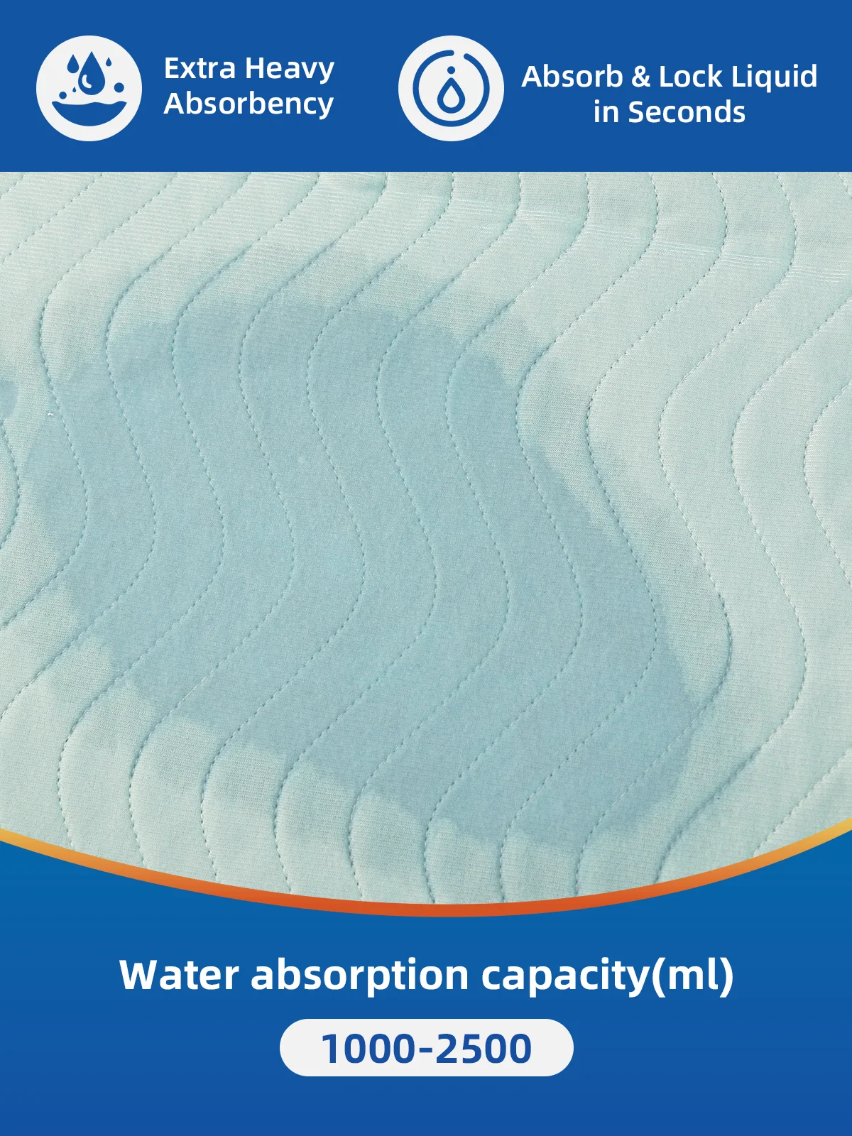 Wholesale Quilted Knitted Bed Pads Washable Waterproof Underpads Super - product detail 2