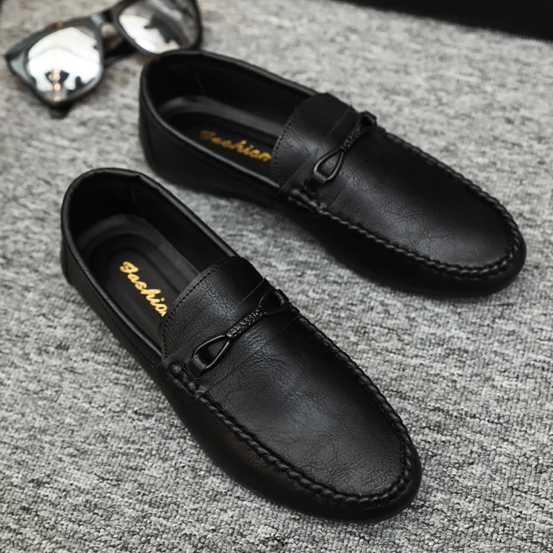 Mens Shoes Casual Mens New Leather Smart Casual Walking Loafers