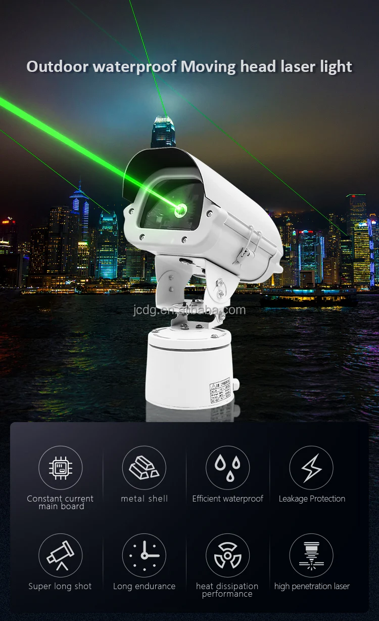 6w Outdoor Waterproof Blue Laser Light Movable Rotating Landmark Roof