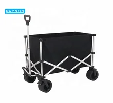 EAYNON Folding Beach Trolley Collapsible Cart 60kg Black OEM Zhejiang Metal Material Mesh Portable Shopping Cars 12 Months 80kg