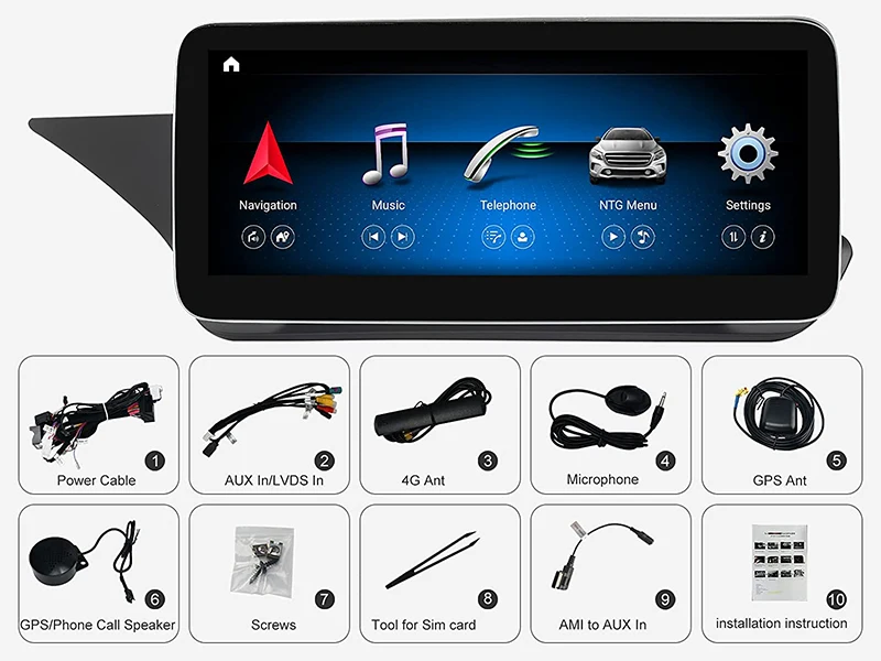 12.3 Inch Android 10 Touch Cae Stereo Radio Navigation Mmi 2G Head Unit Screen For Audi A4 B8 A5 B7 B9 2007 2008 2010 2011 2016