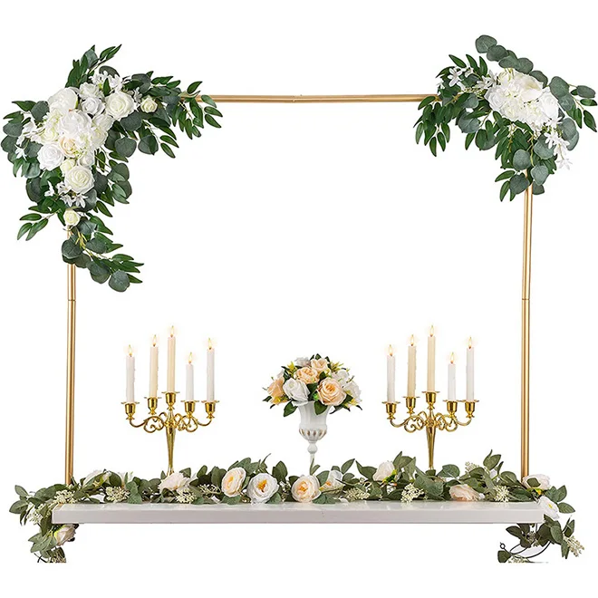 HOT SALE Over the Table Rod Stand With Clamps Adjustable Metal Balloon Table Arch Decoration for Wedding Party Supplies