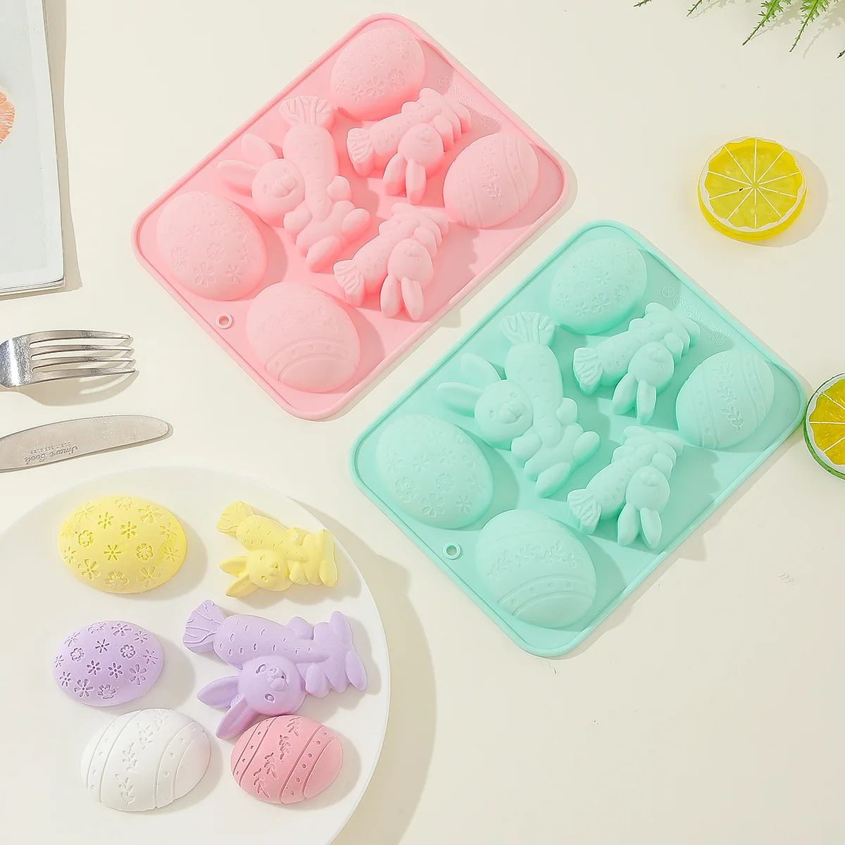 Easter for Rabbit Egg Silicone Cake Mold for DIY Home Decor Gypsum Ornament Aromatherapy Candle Pudding Mold for Festive factory