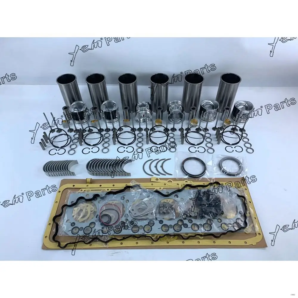 DL06 Rebuild Kit With Valves Engine Bearings Cylinder Liner Full Gasket Kit for Doosan