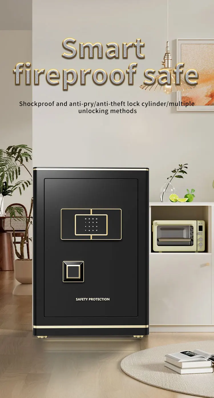CEQSAFE TUYA APP WIFI Biometric Fingerprint Digital Safe Box Heavy Security Steel Money Electronic Safes for Home Office Hotel manufacture