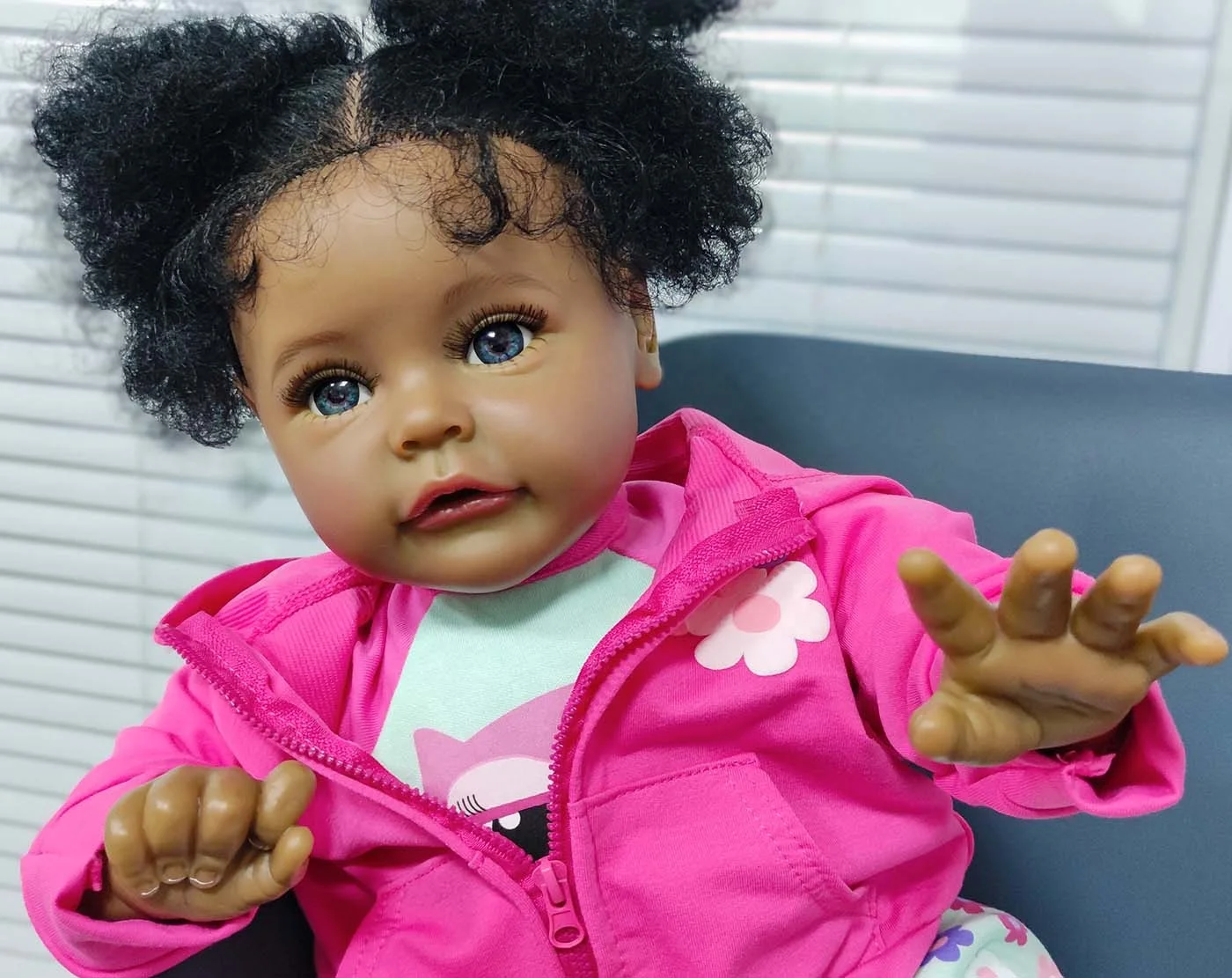 Exquisite Vinyl Newborn Simulated Vinyl Simulation Doll Set South African 24 Inches Black Reborn Dolls