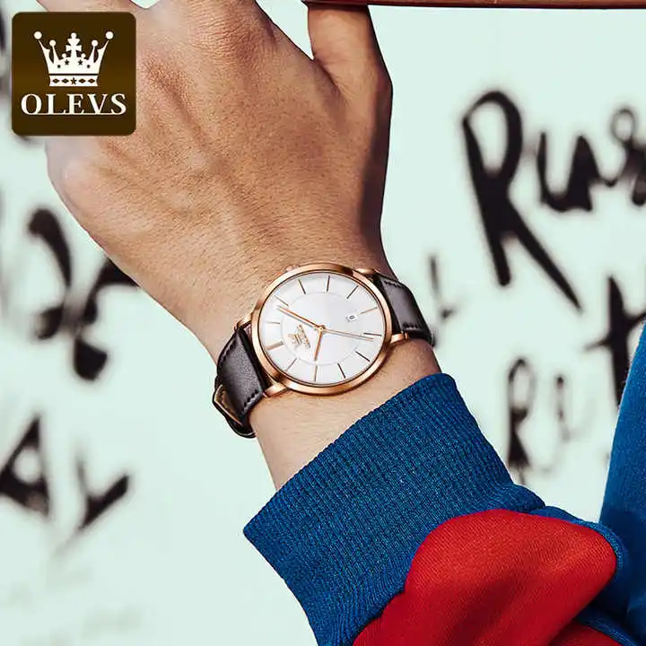 5869 Top Band OLEVS Ultra Thin Minimalist Fashion Quartz