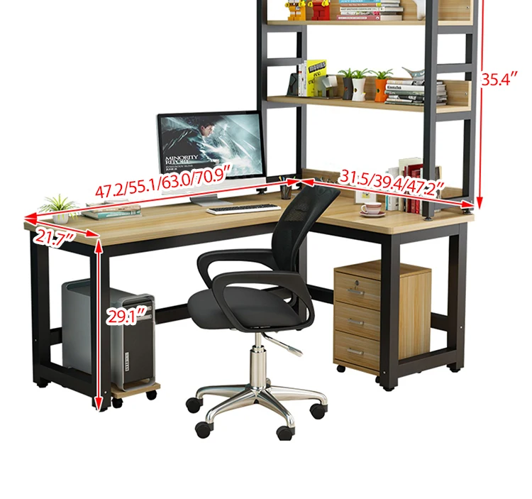 China Professional Manufacture Home Office Organizer Workstation Luxury Office Desk Wood
