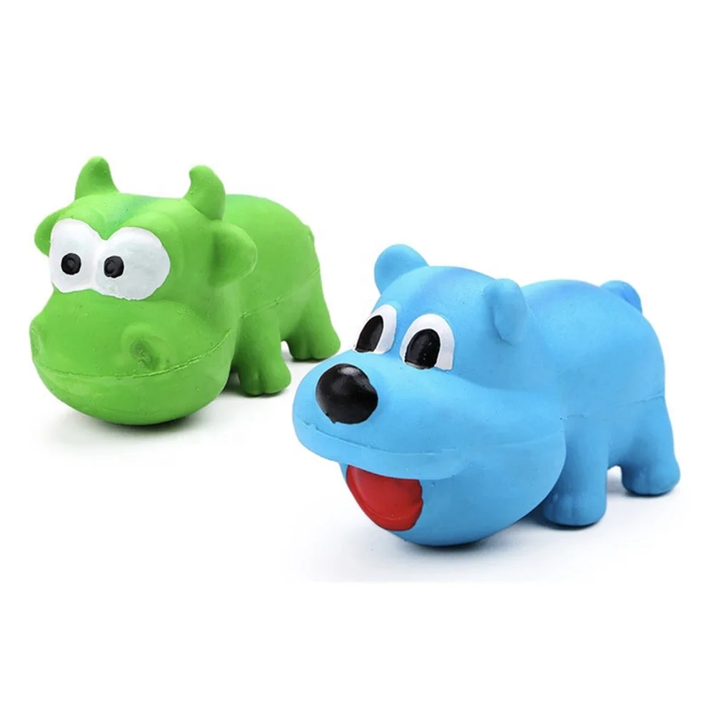 latex hippo dog toy