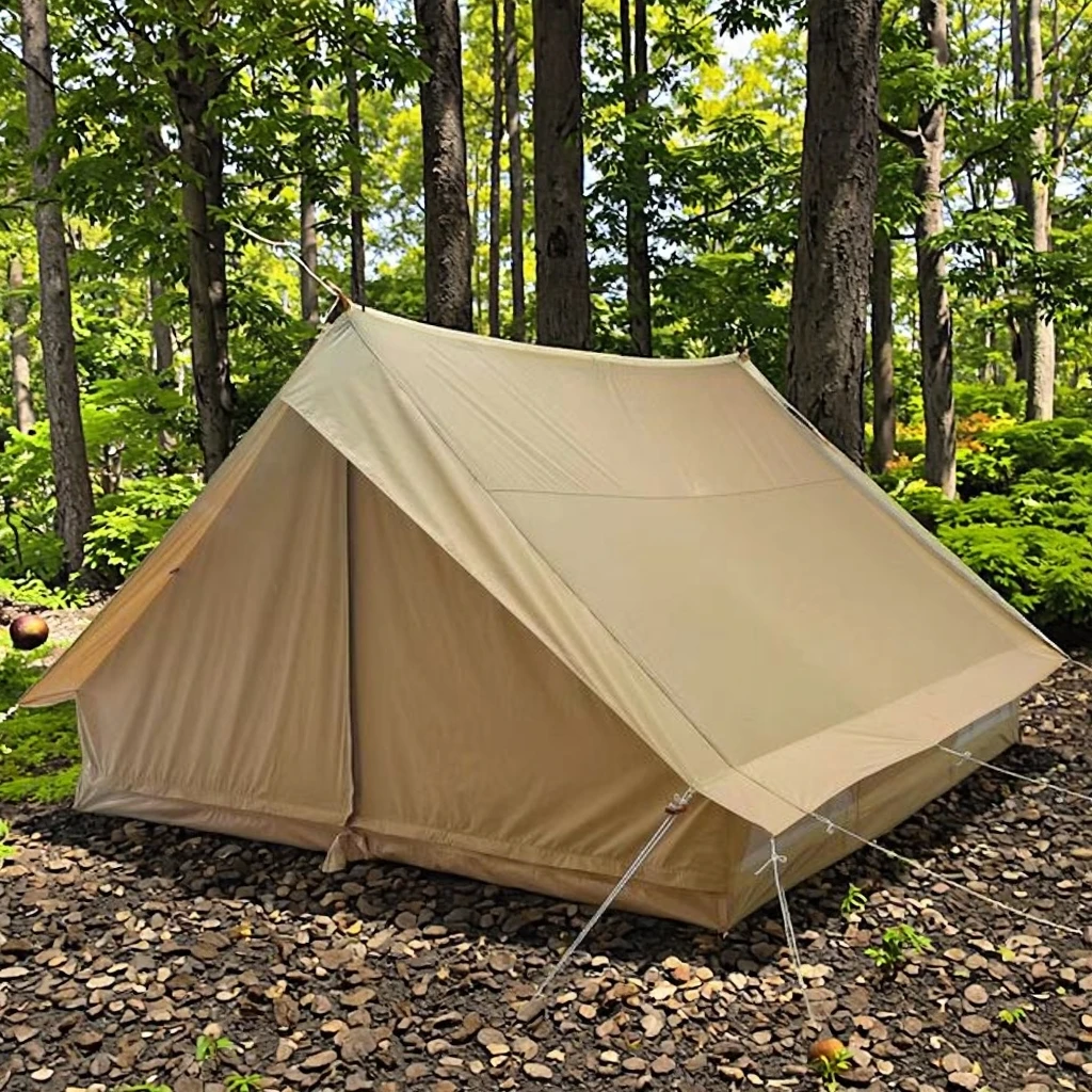 Durable and Portable Cotton Canvas Scout Tent for 1-2 Persons Waterproof  Canvas Fabric for Summer Outdoor Camping