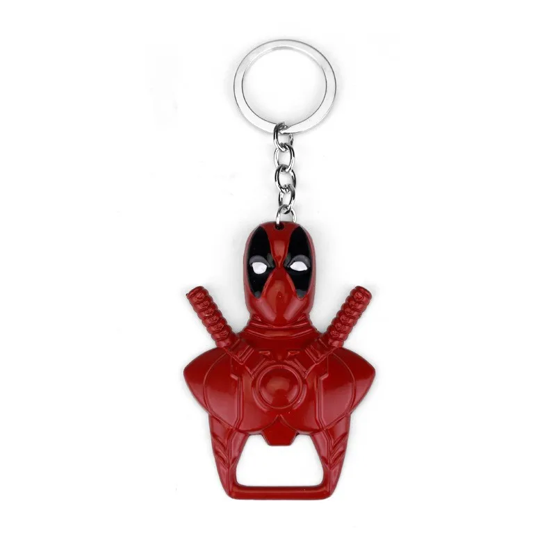 Wholesale deadpool Wolverine Keychain Bottle Opener deadpool Mask Keychain  Men Car Key Chain Metal Accessories - Main Image