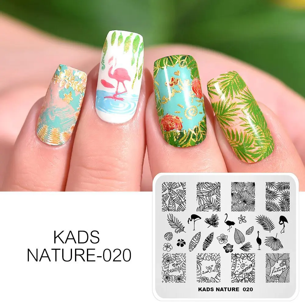 Kads Nail Stamp Plate Nature Leaves Feathers Design Image Stamping Template Nail Art Diy Plates For Manicuring Painting Tools Buy Nail Stamp Plate Stainless Steel Nail Art Stamping Template Image Diy Nail Stamping