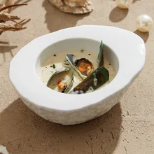 Egg Shape Surface Sizes Option Porcelain Dinnerware Matte White Hotel Wedding Ceramics Dinner Plates Ceramic Dish