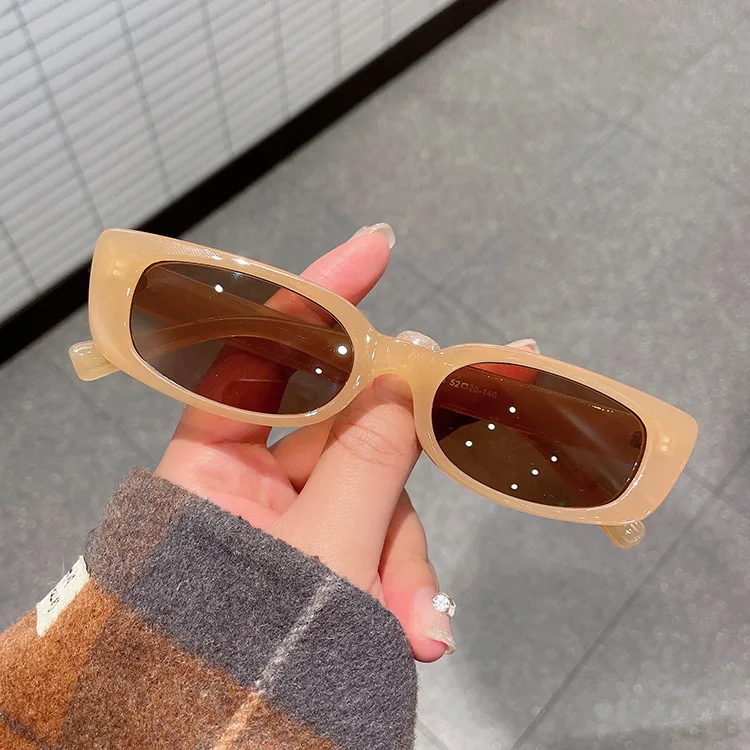 ADE WU PLS13043 Colorful Small Frame Eyewear Women Tinted Rectangle Green Champagne Custom Sunglasses