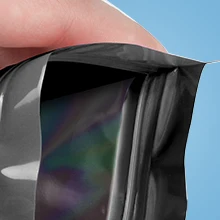 Resealable Ziplock Small Business Sealable Plastic Bag Custom Print White Black Pink Holographic Mylar Packaging