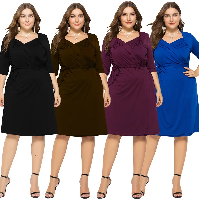 European Station Plus Size Sexy Women's Clothing Independent Station  Aliexpress Fashion Pleated Casual Dress In Stock - Buy Casual Dresses,Elegant  Casual Dresses,Elegant Casual Dresses Sexy Product on Alibaba.com