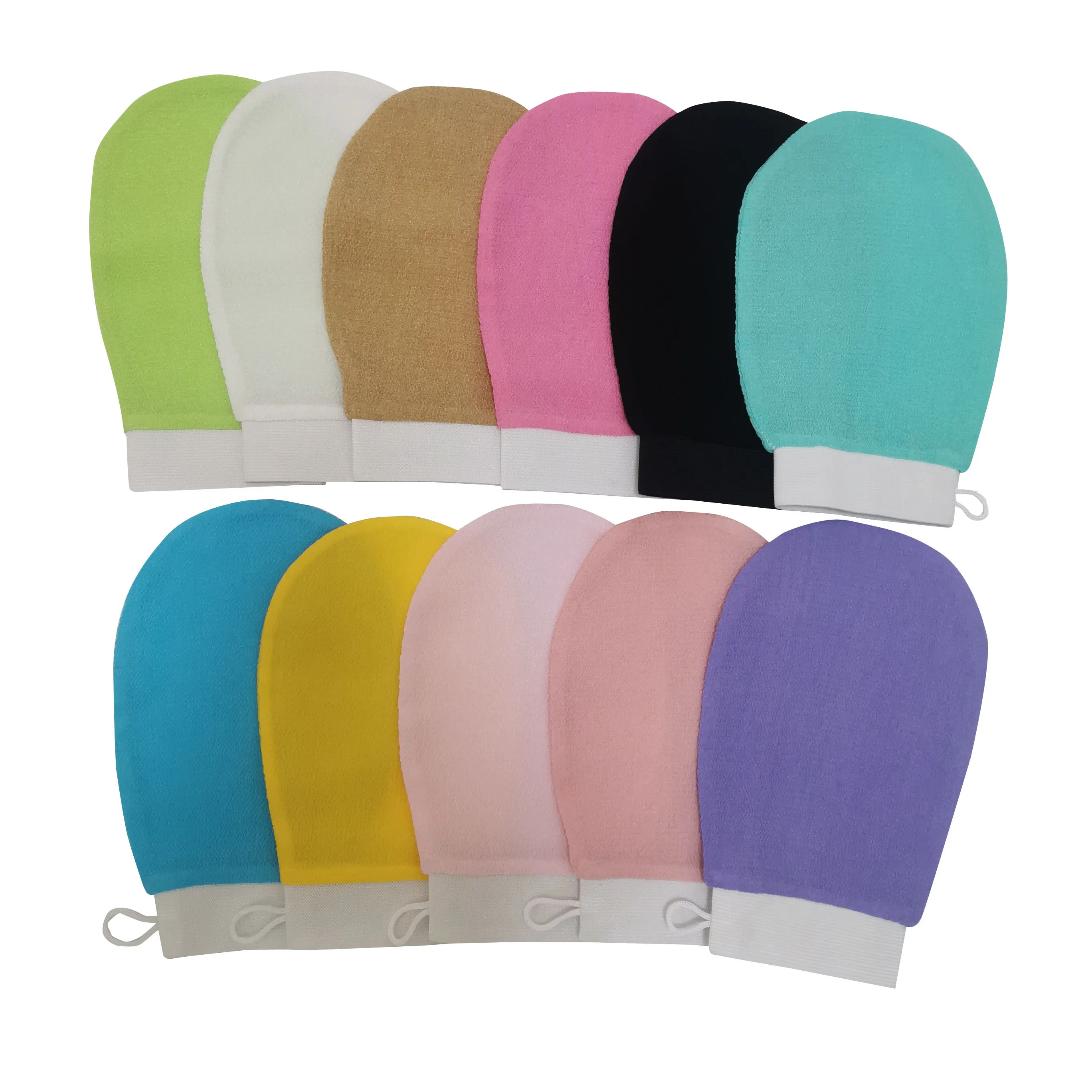 Oem Natural Viscose Korean Exfoliating Mitt Deep Body Scrub Exfoliating