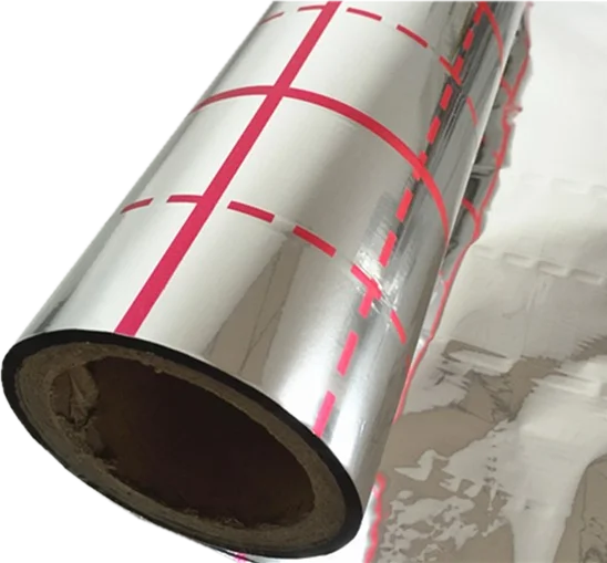 Red Grid Printing Manufacturer Red Aluminized Polyester PE VMPET Film for Floor Mat Insulation