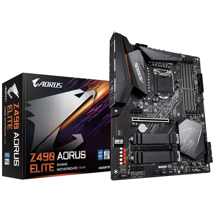 GIGABYTE Z490 AORUS ELITE Used Gaming Motherboard with LGA 1200 Socket  Support I9 I7 Intel 10th CPU Used for Desktop