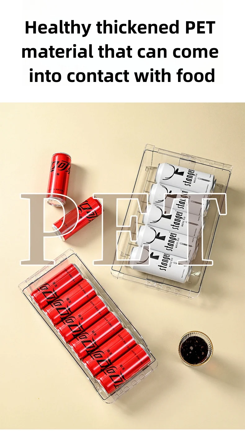 expandable refrigerator food storage box stackabletransparent plastic organizer with adjustable width for home organization-11