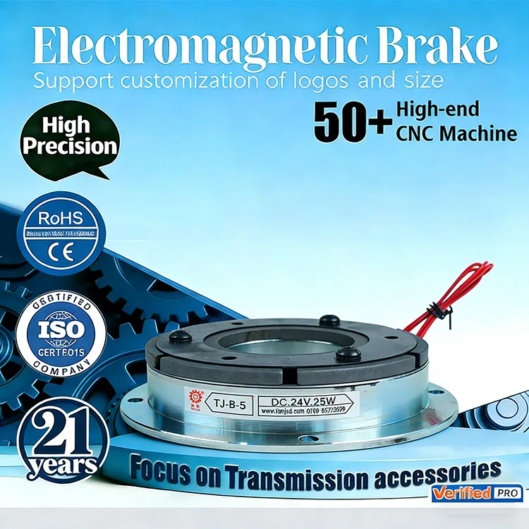 New Tianji DC 24V Electromagnetic Disc Brake Clutch Motor with Engine for Hoist Applications Low Noise High Friction Capability
