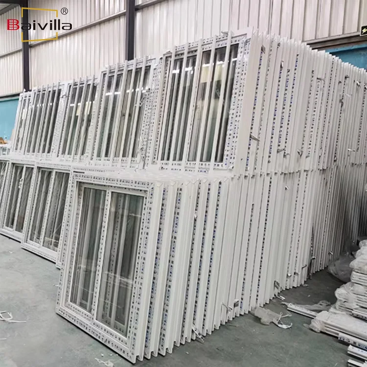 Factory Price Custom UPVC Vinyl Slide Windows Small Size Plastic PVC Glass Bathroom Sliding Window