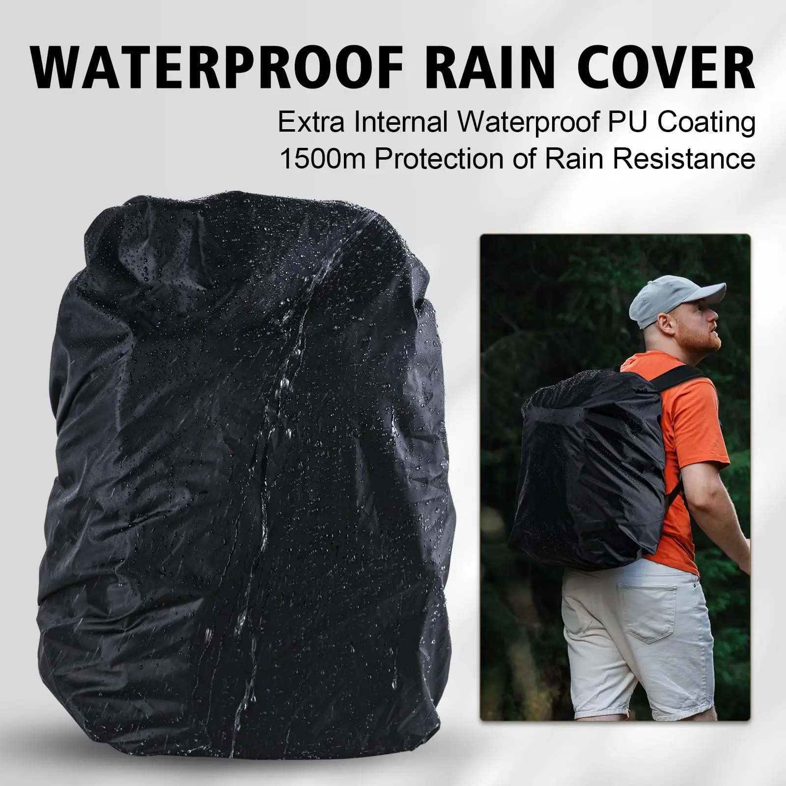 30 liter backpack rain cover Silfrae Waterproof Rucksack Cover 30L-100L for Travel Climbing Hiking (Army Green, 30L-40L) : Sports & Outdoors pack protection solution Quechua NH500, 30 L Hiking