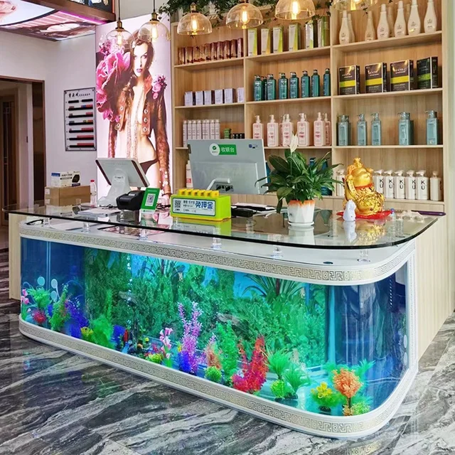 Wholesale customized office Bars companies table fish tank aquarium decorations