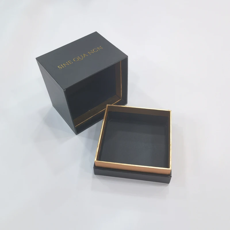 Wholesale Custom Luxury Personalized Cardboard Black Gift Jars Candle ...