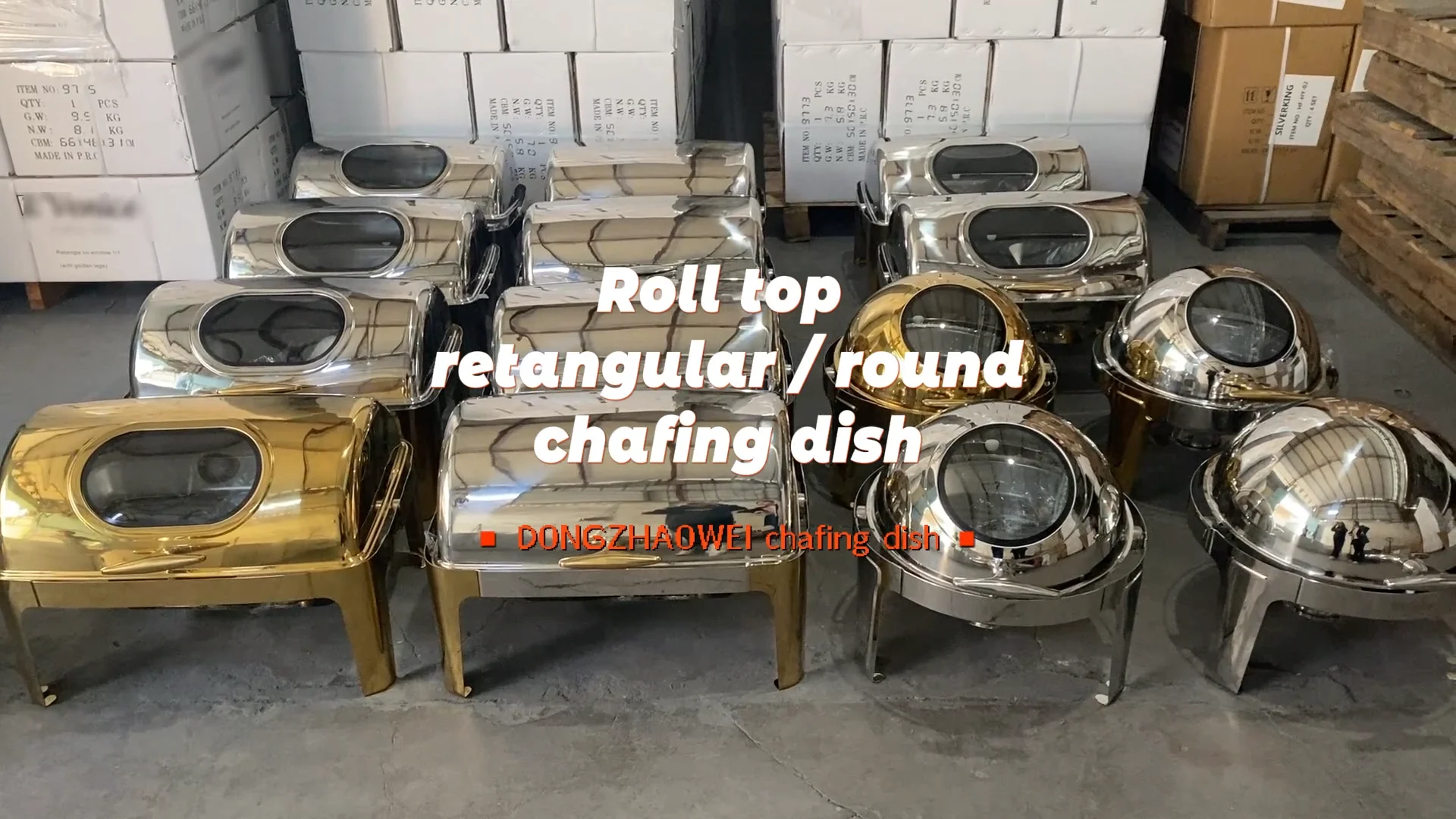 9l Buffet Food Display Stand Chafing Dish Hotel Gold Rectangular Food