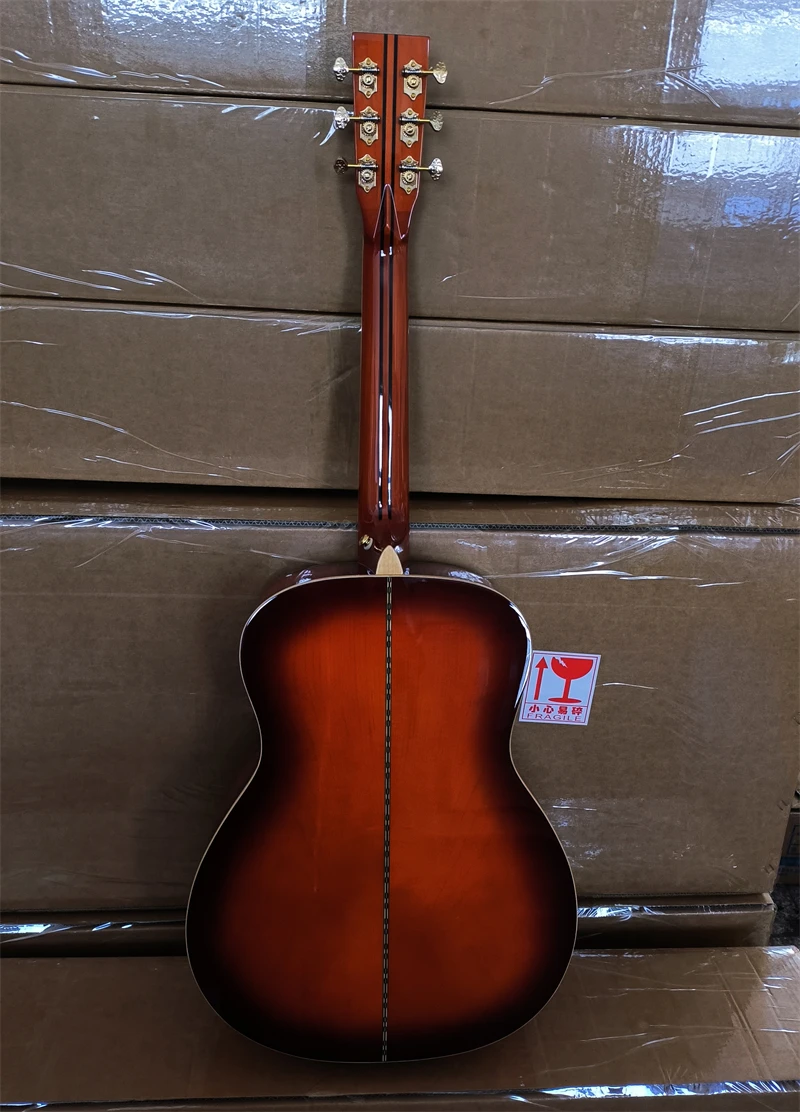 Om Size Full Solid Wood Acoustic Guitar,Ready In Warehouse For