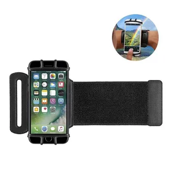 Universal Adjustable Size Armband Smartphone Support Wrist Silicone Cell Phone Holder For Running