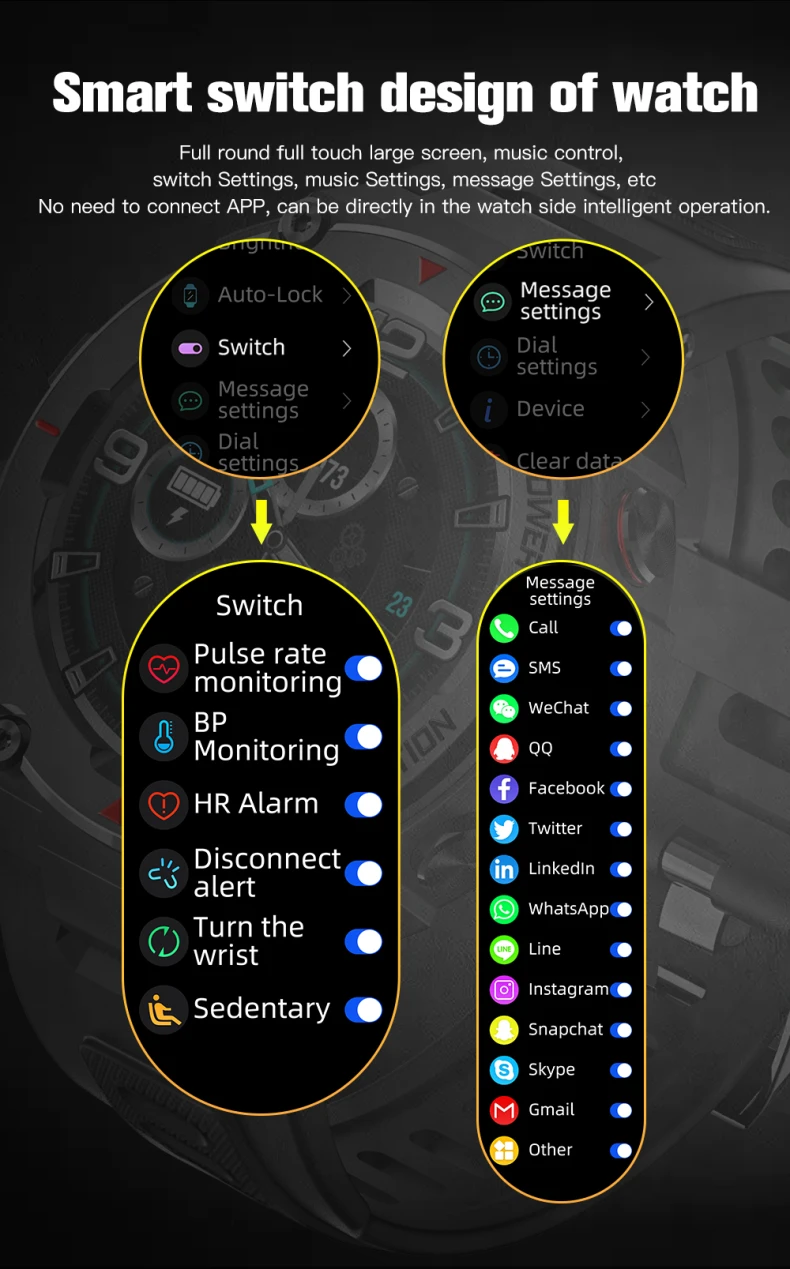 2021 New Full Round Screen Sport Smart Watches Blood Pressure Call Custom Watch Faces Waterproof Men Music Smartwatch F26