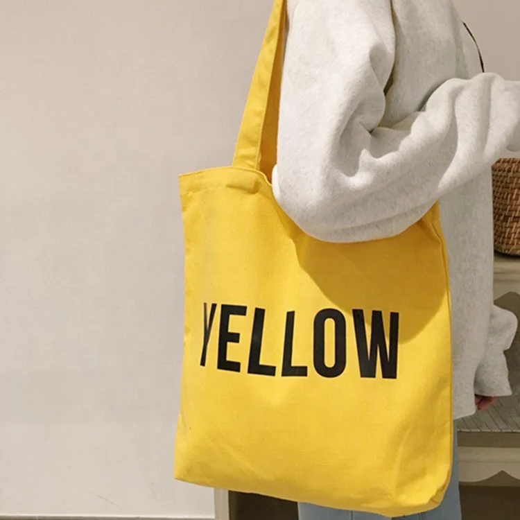 Women Tote Bag Capacity Bulk Tote Bags Customized Folding Large Cotton Shopping Canvas Cotton Cloth Shoulder Shopping Bags manufacture