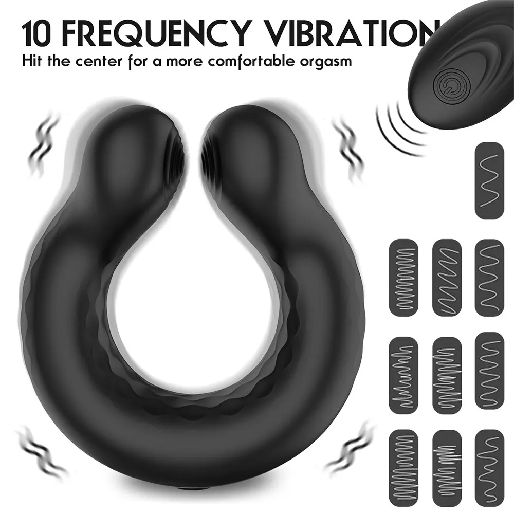 Latex Penis Ring Silicone Semen Cock Ring Penis Enlargement Delayed  Ejaculation Vibrators 10 Frequency Sex Toys for Men