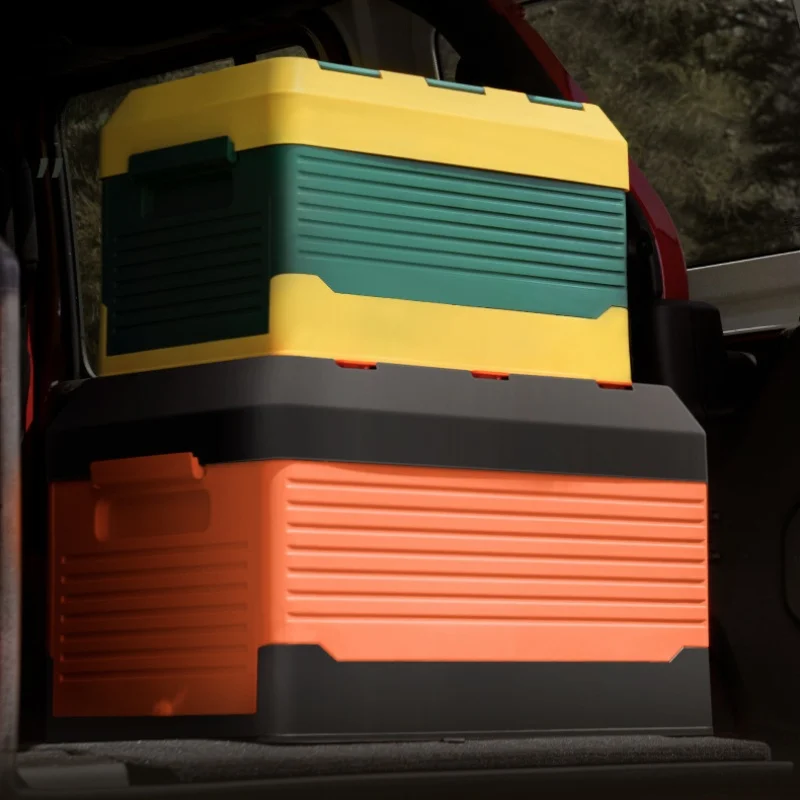 New Outdoor Storage Box Multifunctional Chair Box Durable Camping Storage Box Easy Carry Foldable Plastic Containers with Lids