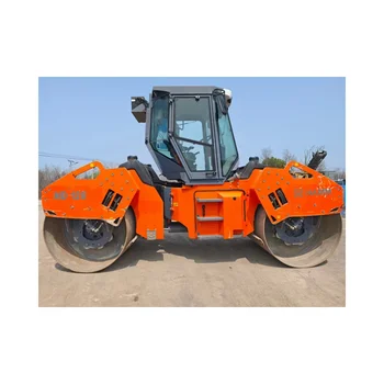 14 Ton Used HAMM HD128 double drum road roller machine tandem roller imported USA compactor for sale