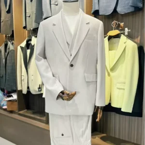 Factory Direct High Quality Breathable Anti-Wrinkle Windproof Men's Plus Size XL Three-Piece Waterproof Wedding Suits Set