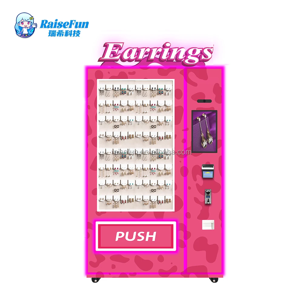 Factory Price Pink Beauty Vending Machine Cosmetics  Smart LED Display Showcase for  on Nails False Lashes Hair Cosmetics Sale