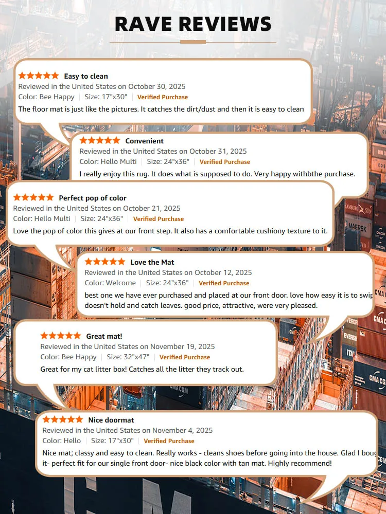 Indoor Outdoor Floor Mat Machine Made Novelty Exercise Nonwoven Super Absorbs TPE Backing Carpet Mat Outdoor Carpet(图15)