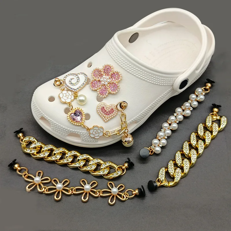 Cute Luxury Shoes Accesories Rhinestone Bling Croc Charms