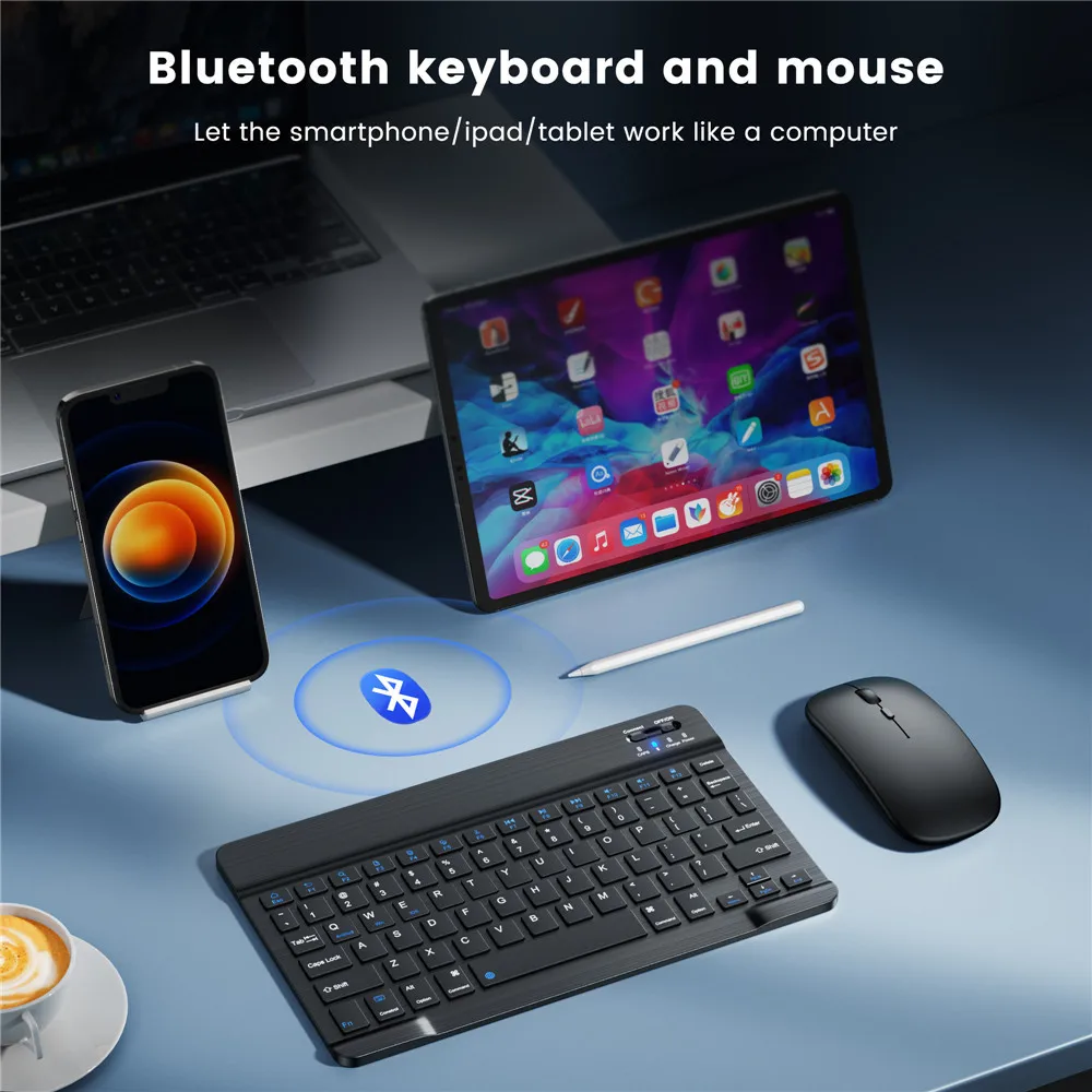 Universal Blue Tooth Keyboad for iphone Samsung xiaomi Mobile Phone Wireless Keyboard for  Tablet Pc Multi Language