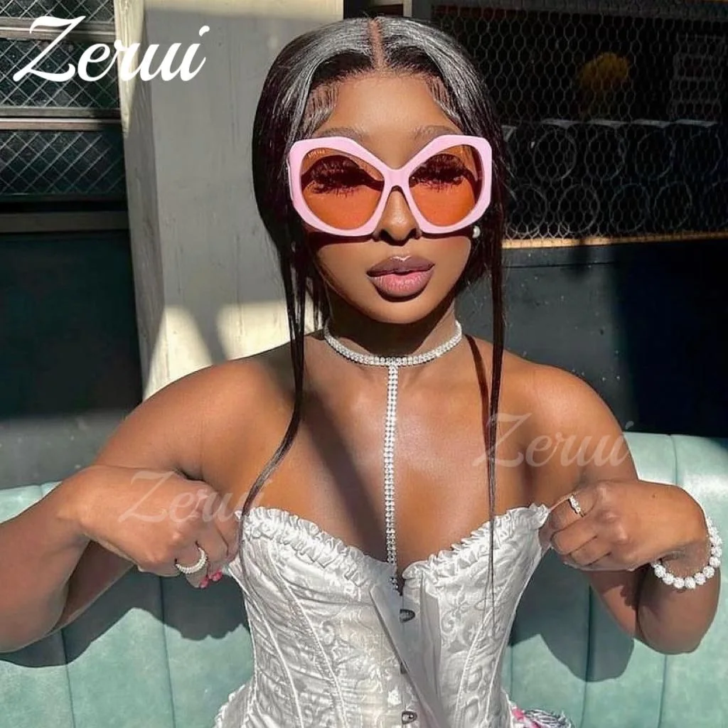 2023 Oversized Pink Cat Eye Sunglasses - Elegant & Fashionable