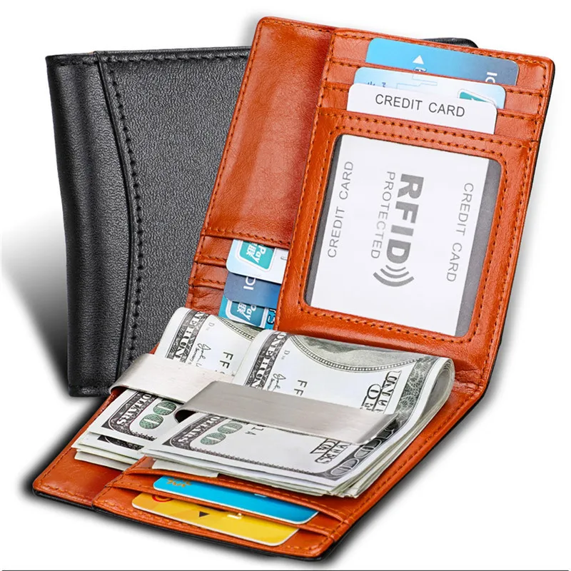 thumbnail image 2 of Slim RFID Blocking Leather Money Clip Wallet | Minimalist Bifold For Men | Gift Idea 2 of 3