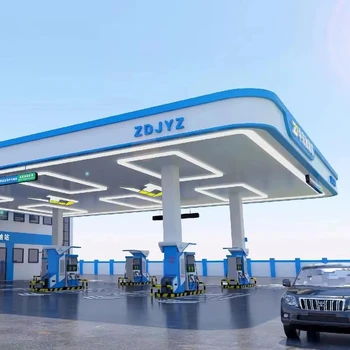 Customizable Commercial Steel Structure Gas Fuel Station Solution High Quality and Low Cost