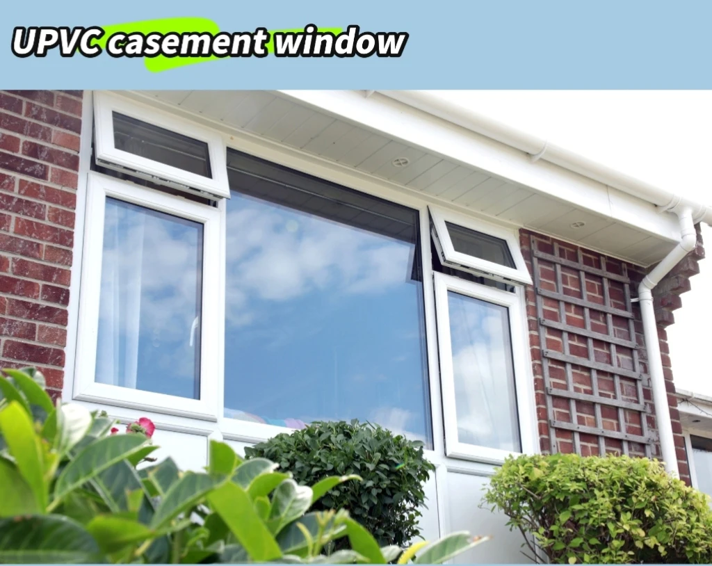 Aluminum Frame Hurricane Impact Tempered Glass Open Out Triple Pane Casement Windows