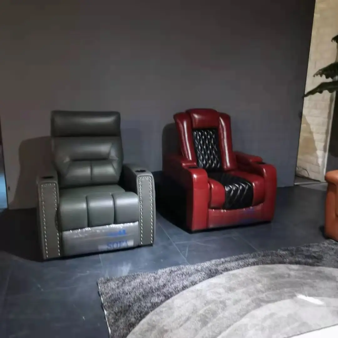 2021 Luxury home theater chair VIP cinema manual recliner chair for sale