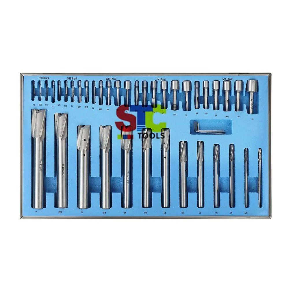 Hss Fractional Inch Metric 39pc Interchangeable Pilot Counterbore Set