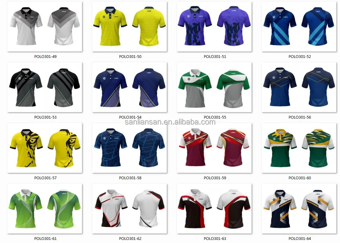 Wholesale Sublimation Printed Polo Shirt Quick Dry Sportswear Men's